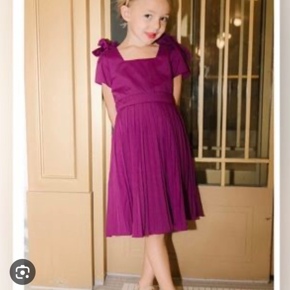 Mommy and Mini Eliza Bow Dresses in Plum sizes 2T and M